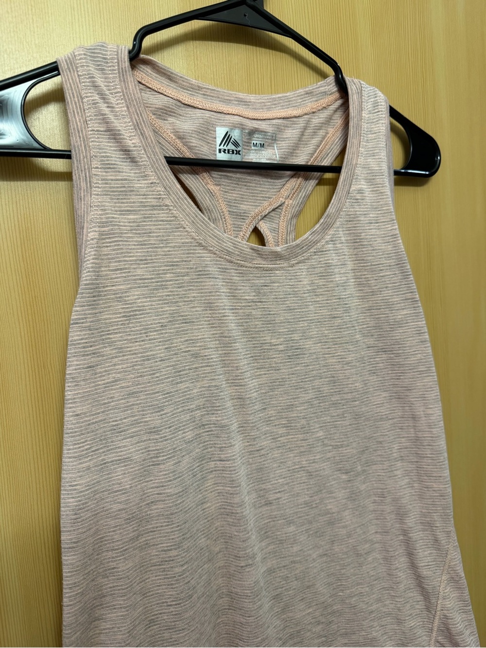 RBX Pink Heathered Racerback Performance Tank - Picture 4 of 6
